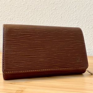Louis Vuitton Epi Leather Brown Bi-fold Wallet